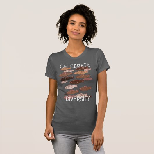 Steun voor Diversiteit tegen racisme vieren T-shirt (Voorkant volledig)