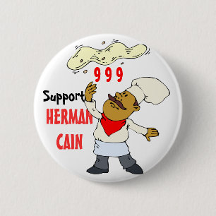 STEUN VOOR HERMAN CAIN POLITIEKE BUTTON