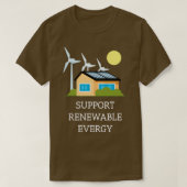 Steun voor hernieuwbare energie t-shirt (Design voorkant)