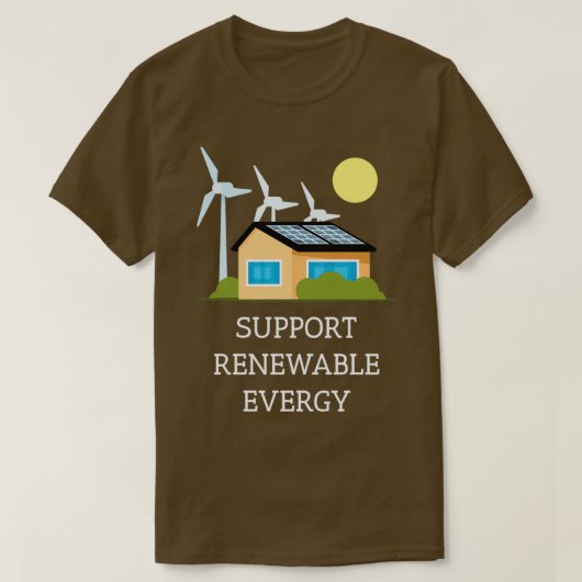 Steun voor hernieuwbare energie t-shirt (Design voorkant)
