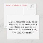 Steun voor het behoud van de vrijheid! briefkaart (Voorkant / Achterkant)