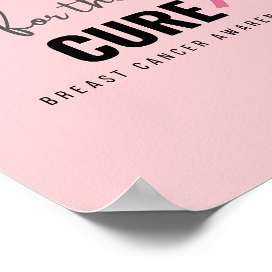 steun voor het genezen van borstkanker Poster & Pr (Hoek)