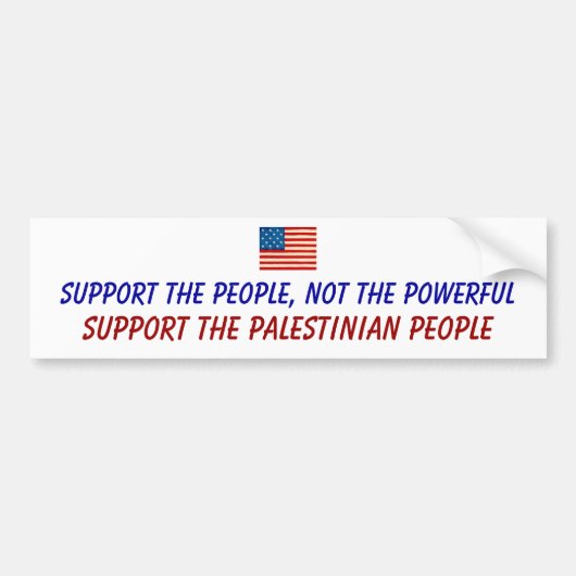 Steun voor het Palestijnse volk Bumpersticker (Voorkant)