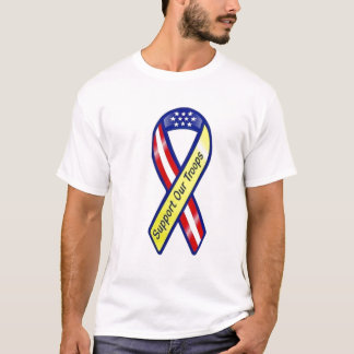 steun voor het ribbon van onze troepen t-shirt