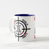 Steun voor het Show James Anania - UNITY - Tweekleurige Koffiemok (Voorkant links)