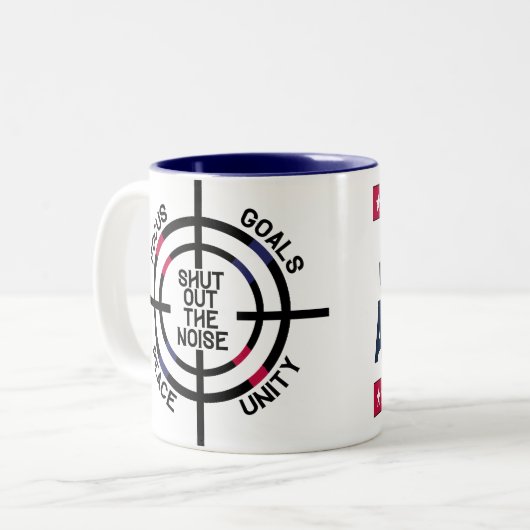 Steun voor het Show James Anania - UNITY - Tweekleurige Koffiemok (Voorkant links)