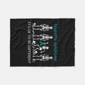 Steun voor het Tourette syndroom Fleece Deken (Voorkant (Horizontaal))