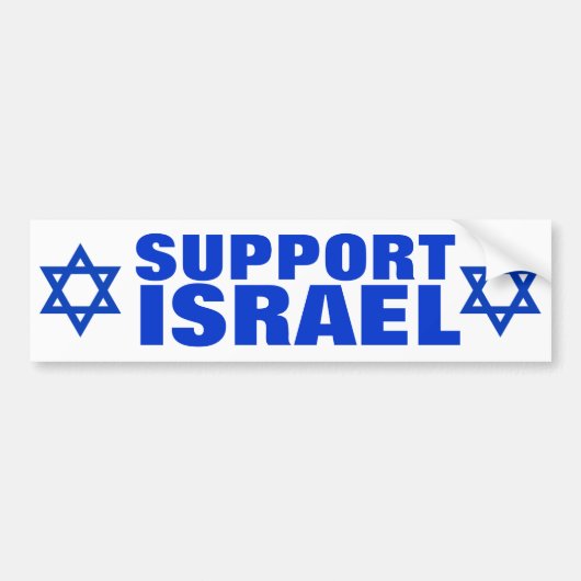 Steun voor Israël Bumpersticker (Voorkant)