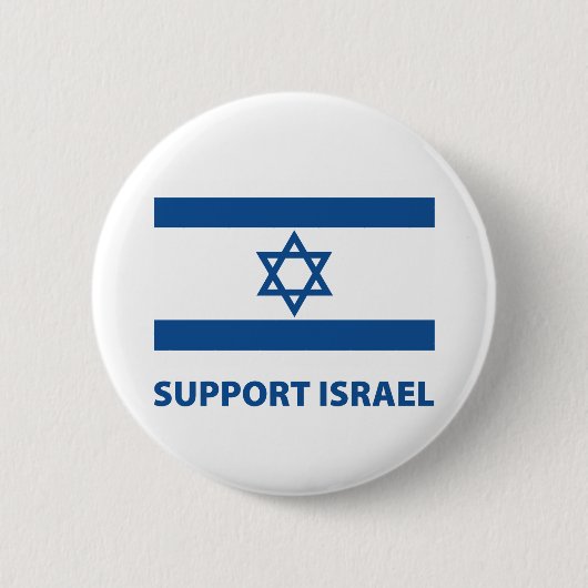 Steun voor Israël Ronde Button 5,7 Cm (Voorkant)