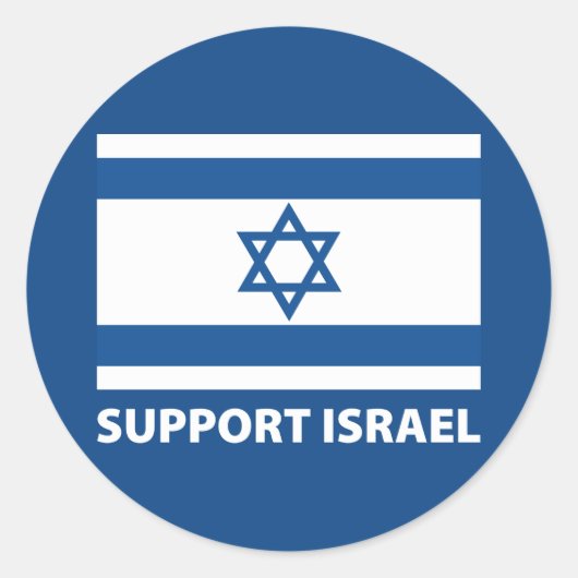 Steun voor Israël Ronde Sticker (Voorkant)
