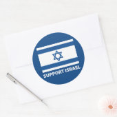 Steun voor Israël Ronde Sticker (Envelop)