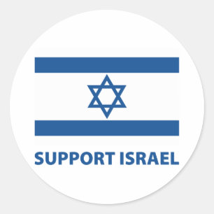 Steun voor Israël Ronde Sticker