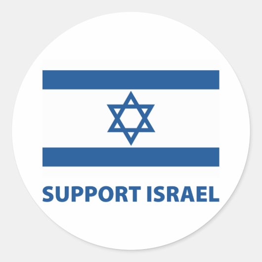 Steun voor Israël Ronde Sticker (Voorkant)
