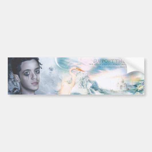 steun voor kunst bumpersticker (Voorkant)