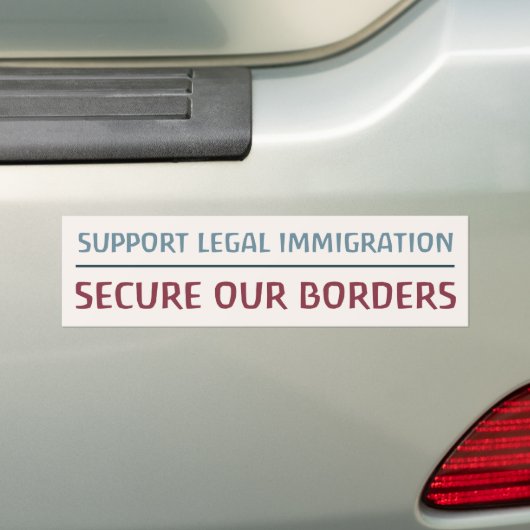 Steun voor legale immigratie bumpersticker (Op auto)