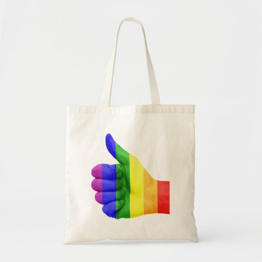 Steun voor LGBT Gay Lesbian Pride Rainbow-Canvas t Tote Bag (Voorkant)