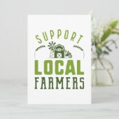 Steun voor lokale landbouwers bedankkaart (Staand voorkant)