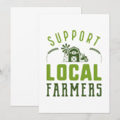 Steun voor lokale landbouwers bedankkaart (Voorkant / Achterkant)