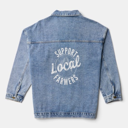 Steun voor lokale landbouwers denim jacket (Achterkant)
