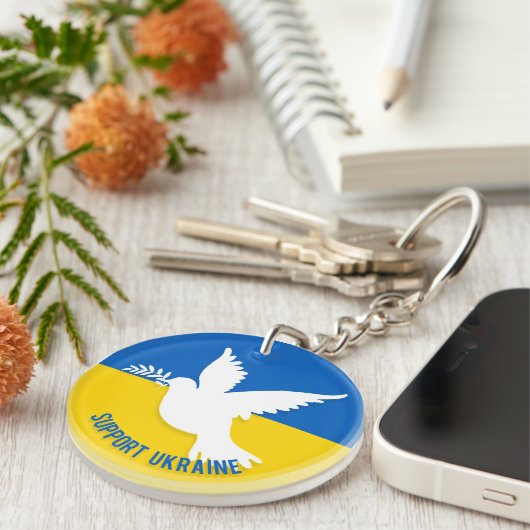 Steun voor Oekraïne Acrylische Sleutelhanger (Voorkant Rechts)