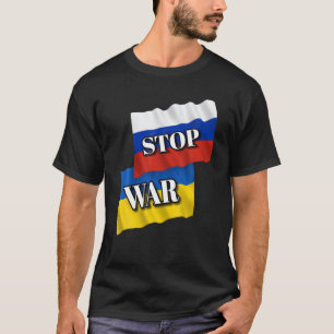 Steun voor Oekraïne: einde oorlog Oekraïense vlag T-shirt