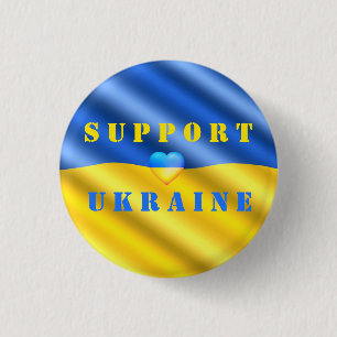 Steun voor Oekraïne Freedom Peace Heart - Oekraï Ronde Button 3,2 Cm