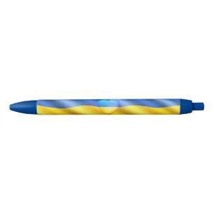 Steun voor Oekraïne Freedom Peace Heart - Oekraïne Blauwe Inkt Pen