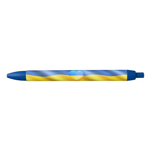 Steun voor Oekraïne Freedom Peace Heart - Oekraïne Blauwe Inkt Pen (Voorkant)