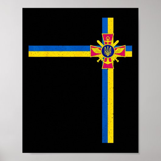 Steun voor Oekraïne President Zelensky Gezegde Ukr Poster (Voorkant)