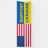 Steun voor Oekraïne Verenigde Staten American Flag Spandoek (Verticaal)