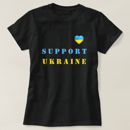Steun voor Oekraïne ♡ vlag Oekraïne T-shirt (Design voorkant)