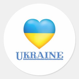 Steun voor Oekraïne - Vrede en liefde voor Oekraïn Ronde Sticker