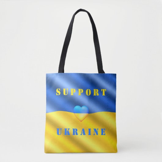 Steun voor Oekraïne - Vrijheidvrede - vlag van Oek Tote Bag (Voorkant)