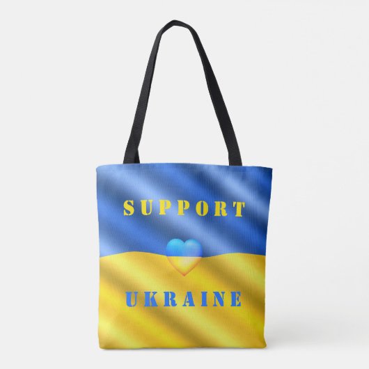 Steun voor Oekraïne - Vrijheidvrede - vlag van Oek Tote Bag (Achterkant)