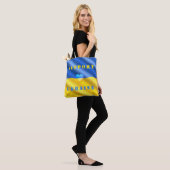 Steun voor Oekraïne - Vrijheidvrede - vlag van Oek Tote Bag (Op model)