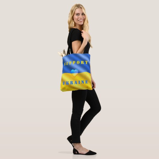 Steun voor Oekraïne - Vrijheidvrede - vlag van Oek Tote Bag (Op model)