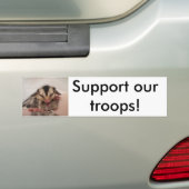 Steun voor onze troepen - suikerzweefvliegtuigen bumpersticker (Op auto)