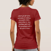 steun voor onze troepen t-shirt (Achterkant)