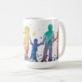 Steun voor ouders van LGBTQ Kinder mok 15 oz (Voorkant rechts)