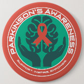 Steun voor Parkinson-bewustzijn Ronde Button 6,0 Cm (Voorkant)
