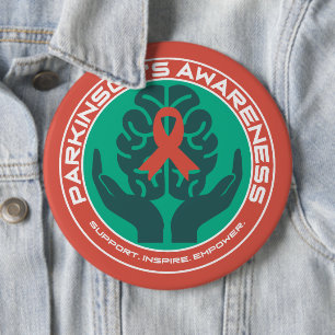 Steun voor Parkinson-bewustzijn Ronde Button 6,0 Cm