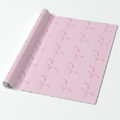 Steun voor roze blaasband met borstkanker cadeaupapier (Uitgerold)