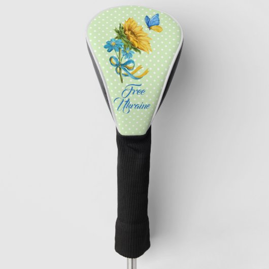 Steun voor Sunflower & Butterfly Ukraine Golfheadcover (Voorkant)
