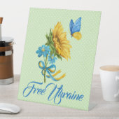Steun voor Sunflower & Butterfly Ukraine Reclamebord Met Voetstuk (Insitu)