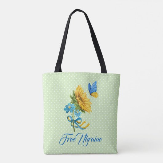 Steun voor Sunflower & Butterfly Ukraine Tote Bag (Achterkant)