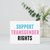 Steun voor Transgender Rights Transroze Blauw Briefkaart (Staand voorkant)