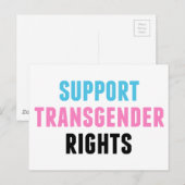 Steun voor Transgender Rights Transroze Blauw Briefkaart (Voorkant / Achterkant)