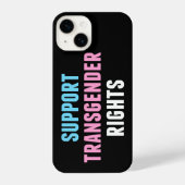Steun voor transgenderrechten Trans Ally Black iPhone Hoesje (Achterkant)