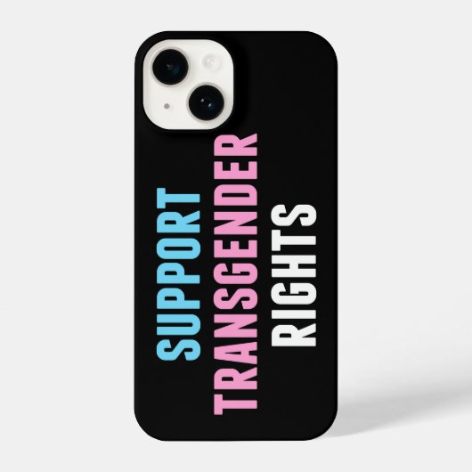 Steun voor transgenderrechten Trans Ally Black iPhone Hoesje (Achterkant)
