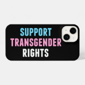 Steun voor transgenderrechten Trans Ally Black iPhone Hoesje (Achterkant horizontaal)